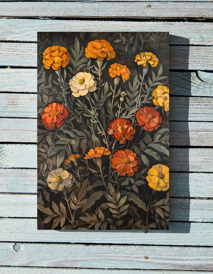 .75&quot; Matte Canvas - Marigold Midnight Garden