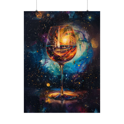 Cosmic Swirl in Wine Glass