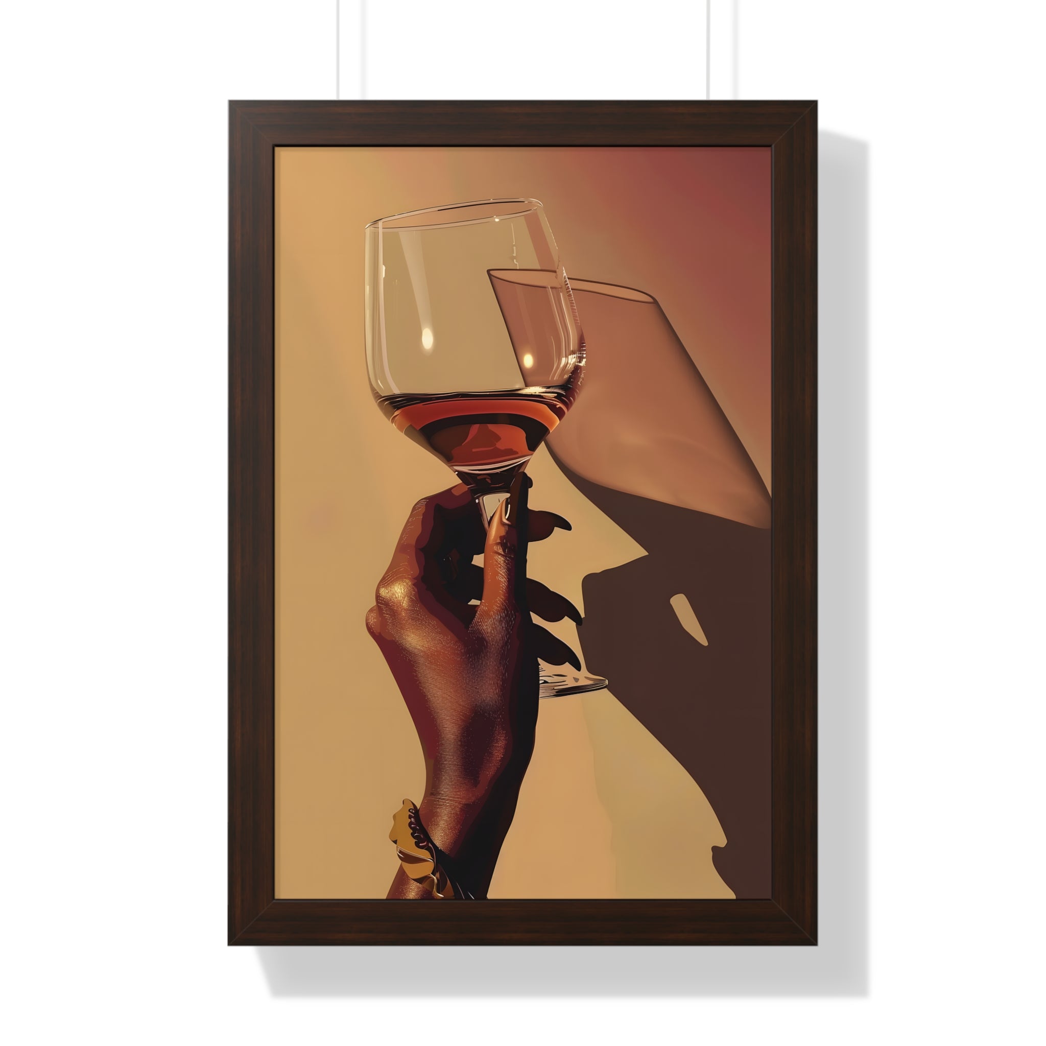 Framed Paper Print - Golden Hour Wine Toast