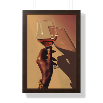 Framed Paper Print - Golden Hour Wine Toast
