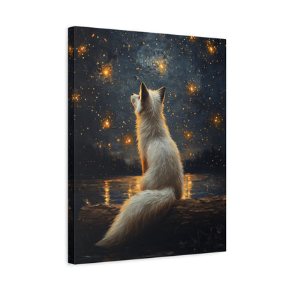 1.25" Matte Canvas - Stargazing Fox Reverie