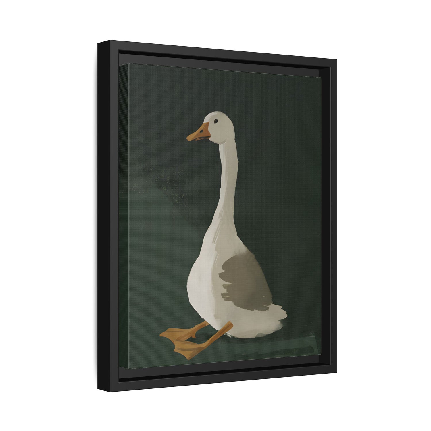 Framed Canvas - Sitting Goose in Spotlight