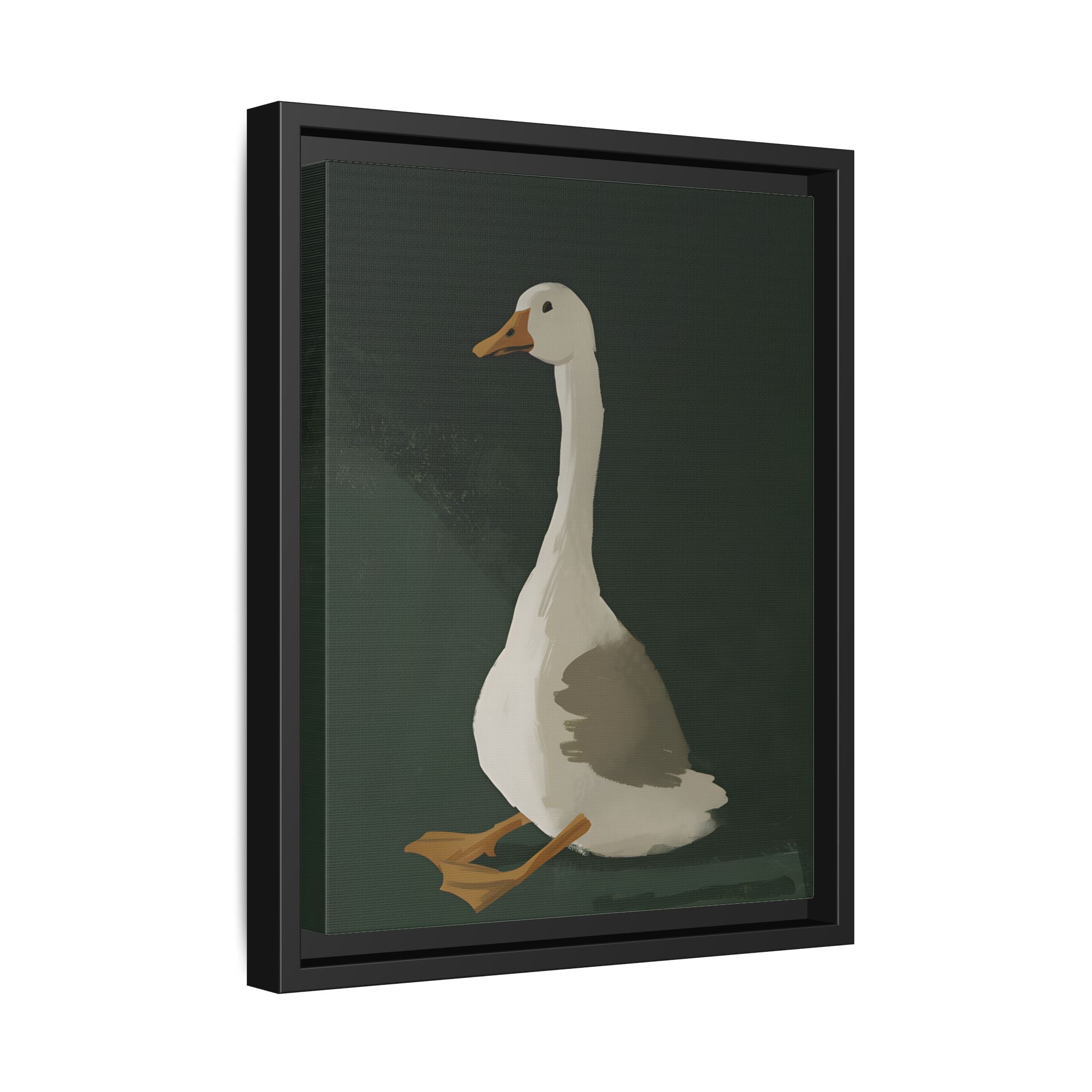 Framed Canvas - Sitting Goose in Spotlight