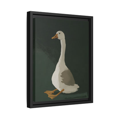 Framed Canvas - Sitting Goose in Spotlight