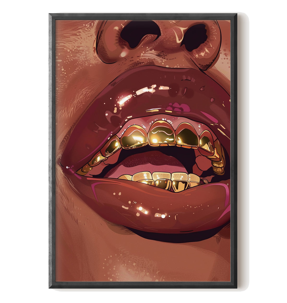 Gold Grills Glam Closeup