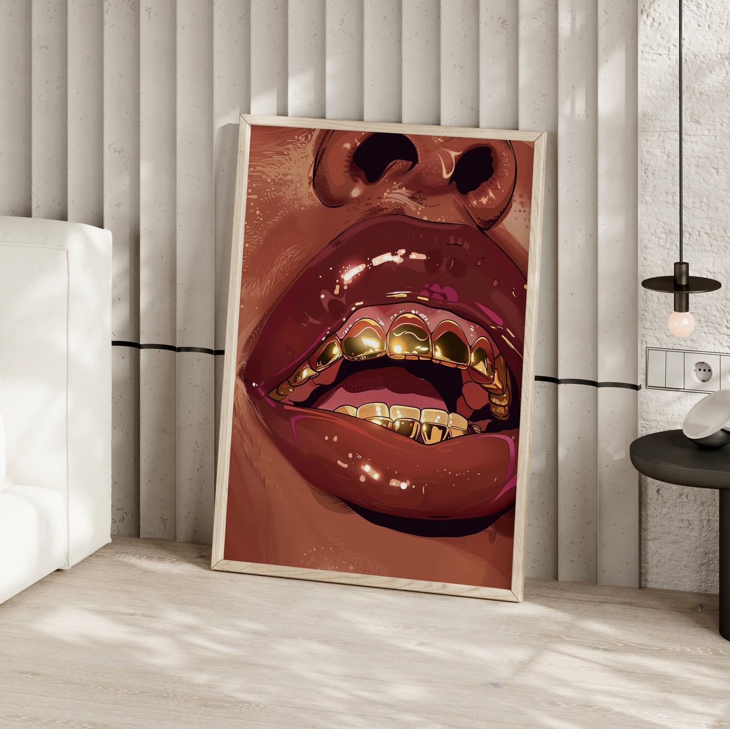 Gold Grills Glam Closeup