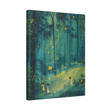 .75&quot; Matte Canvas - Enchanted Firefly Forest