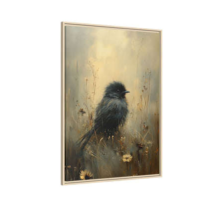 Framed Canvas - Golden Meadow Bird