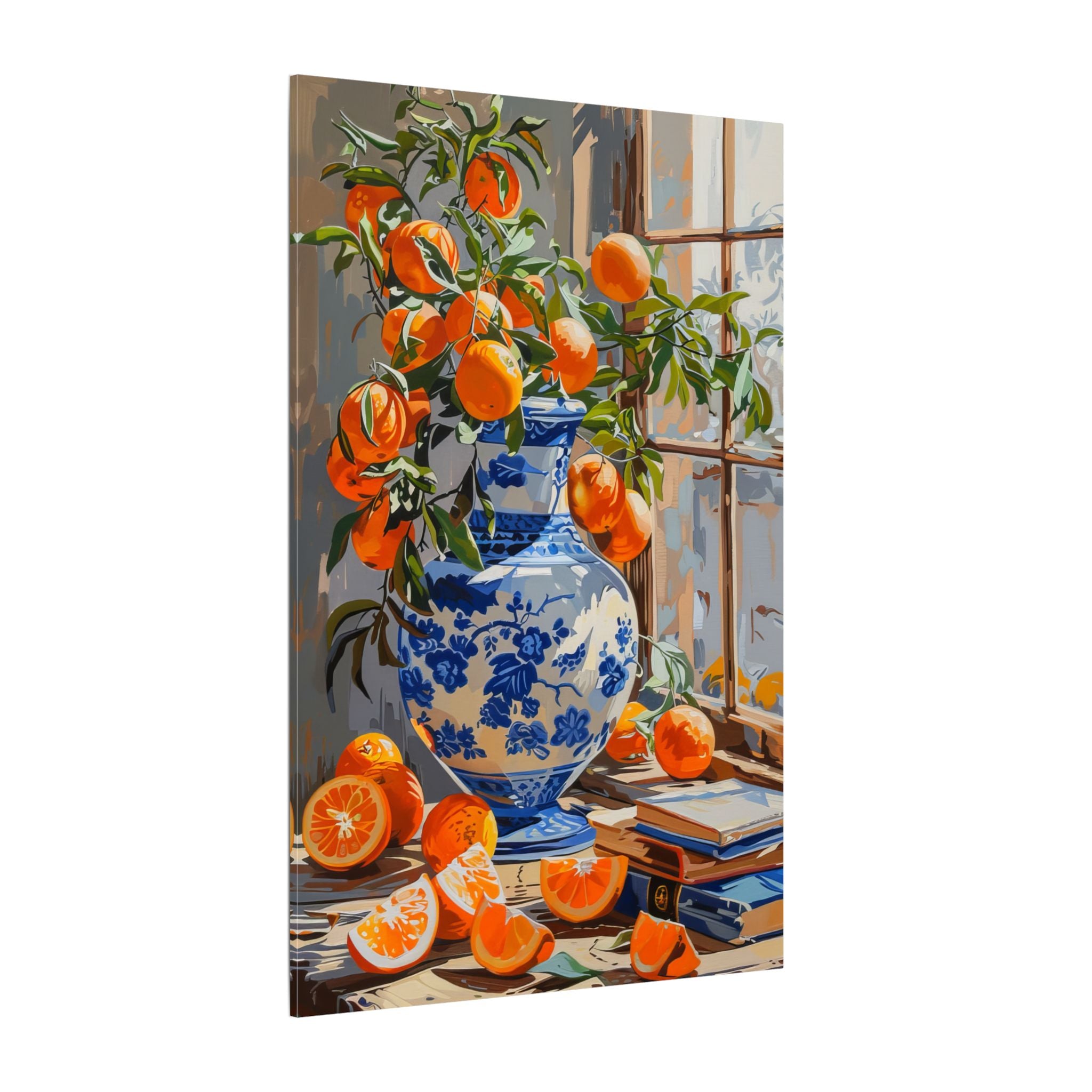 .75" Matte Canvas - Sunlit Citrus &amp; Porcelain