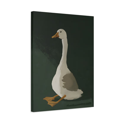 1.25" Matte Canvas - Sitting Goose in Spotlight