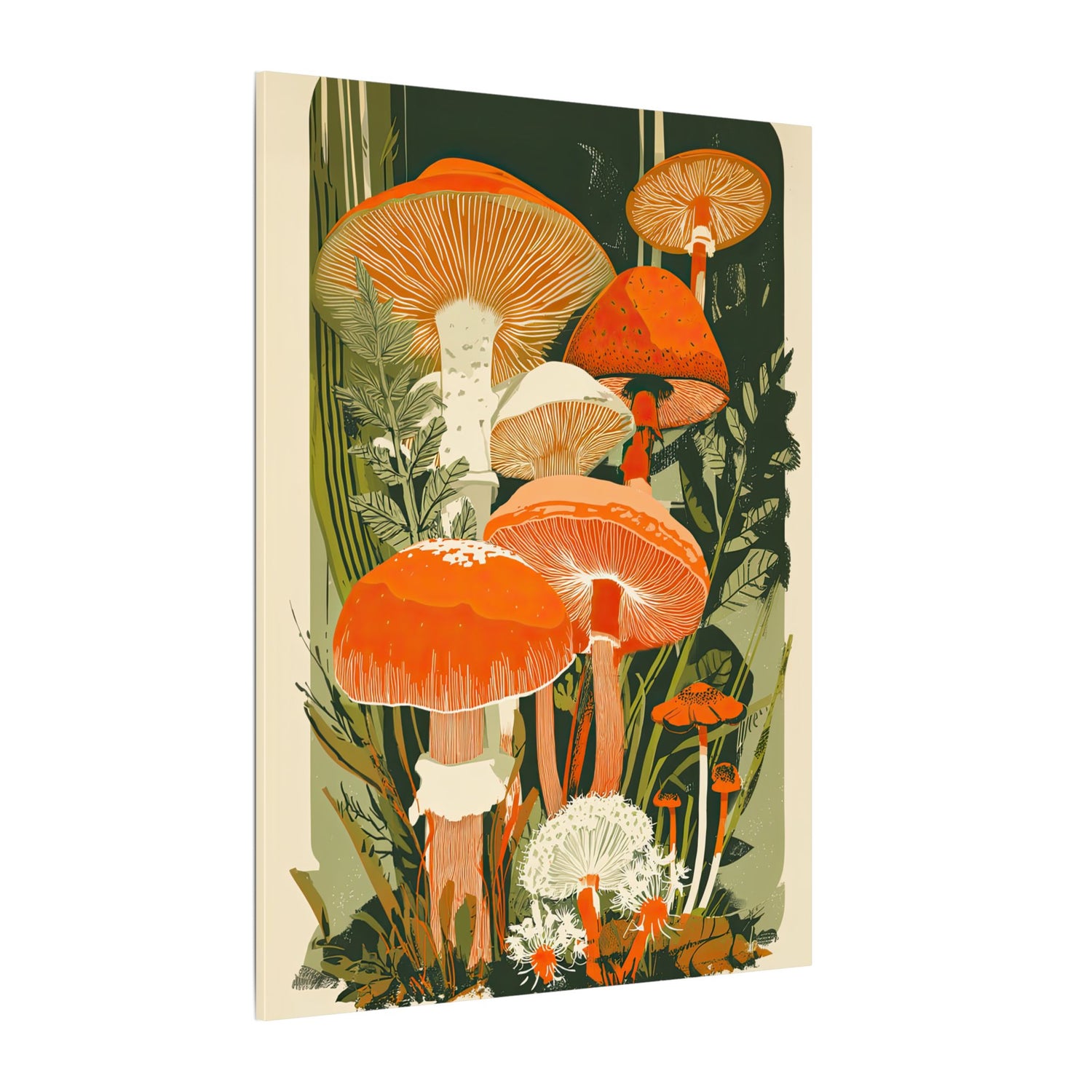 .75" Matte Canvas - Groovy Woodland Mushrooms