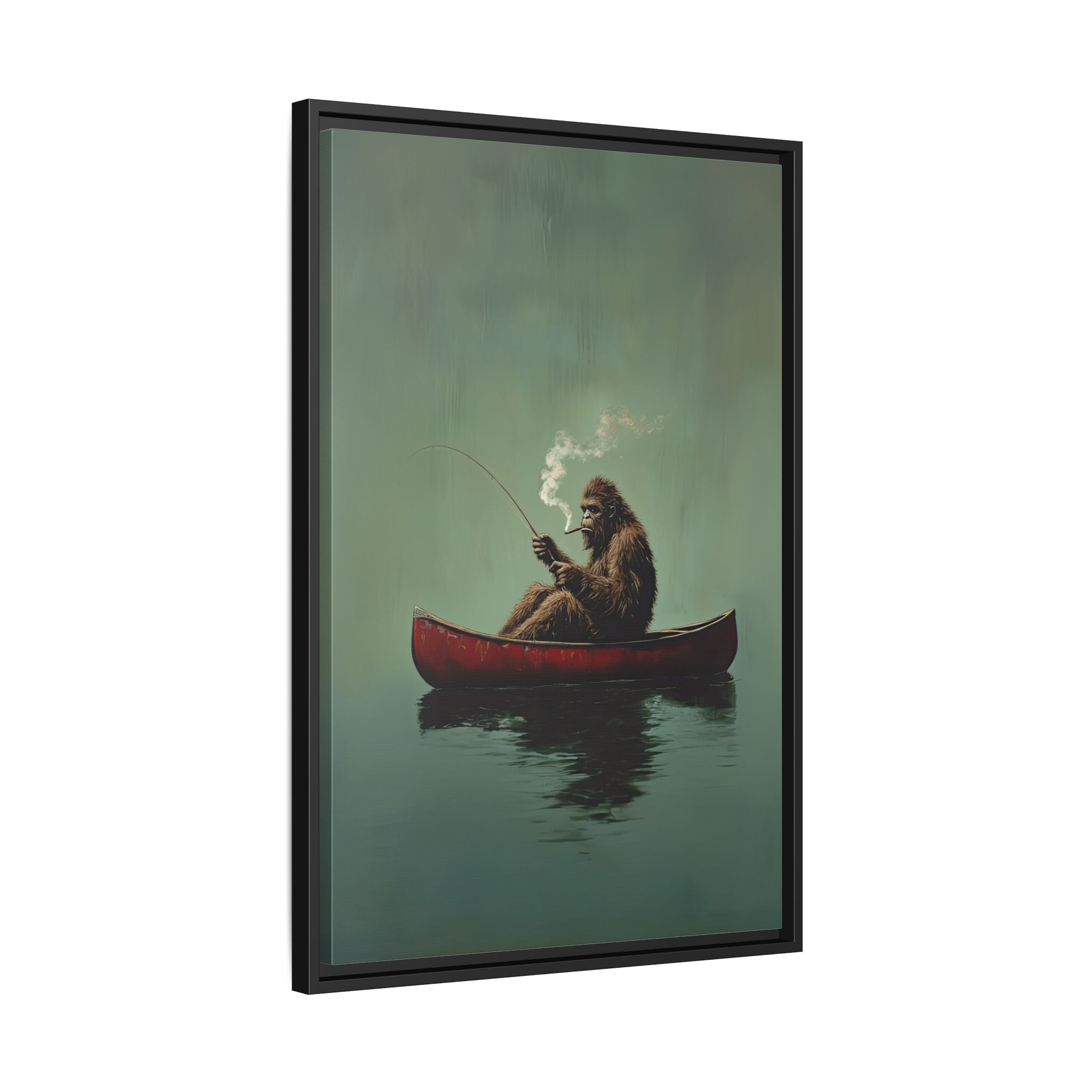Framed Canvas - Bigfoot Canoe Adventure