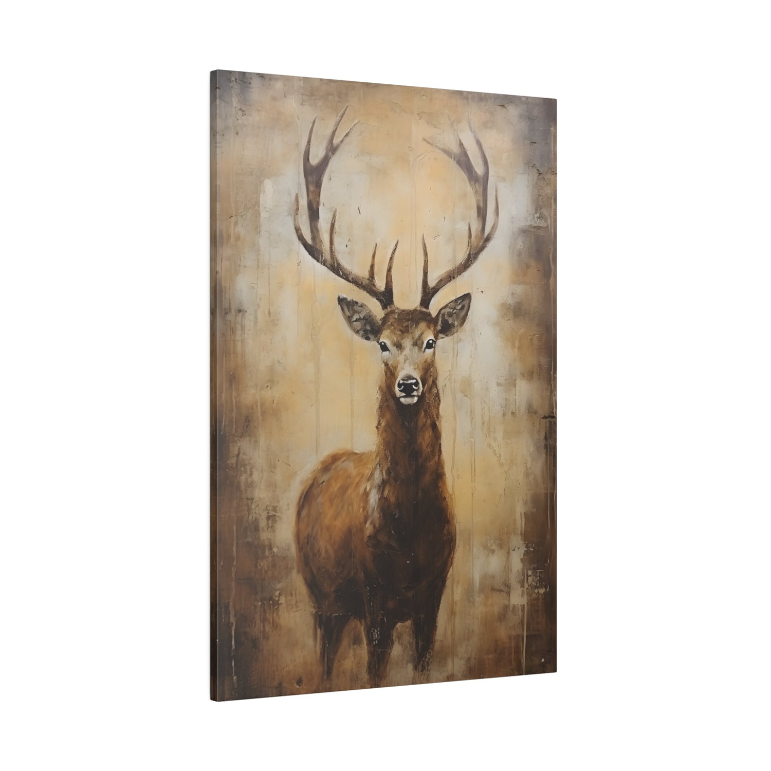 .75&quot; Matte Canvas - Golden Stag Majesty