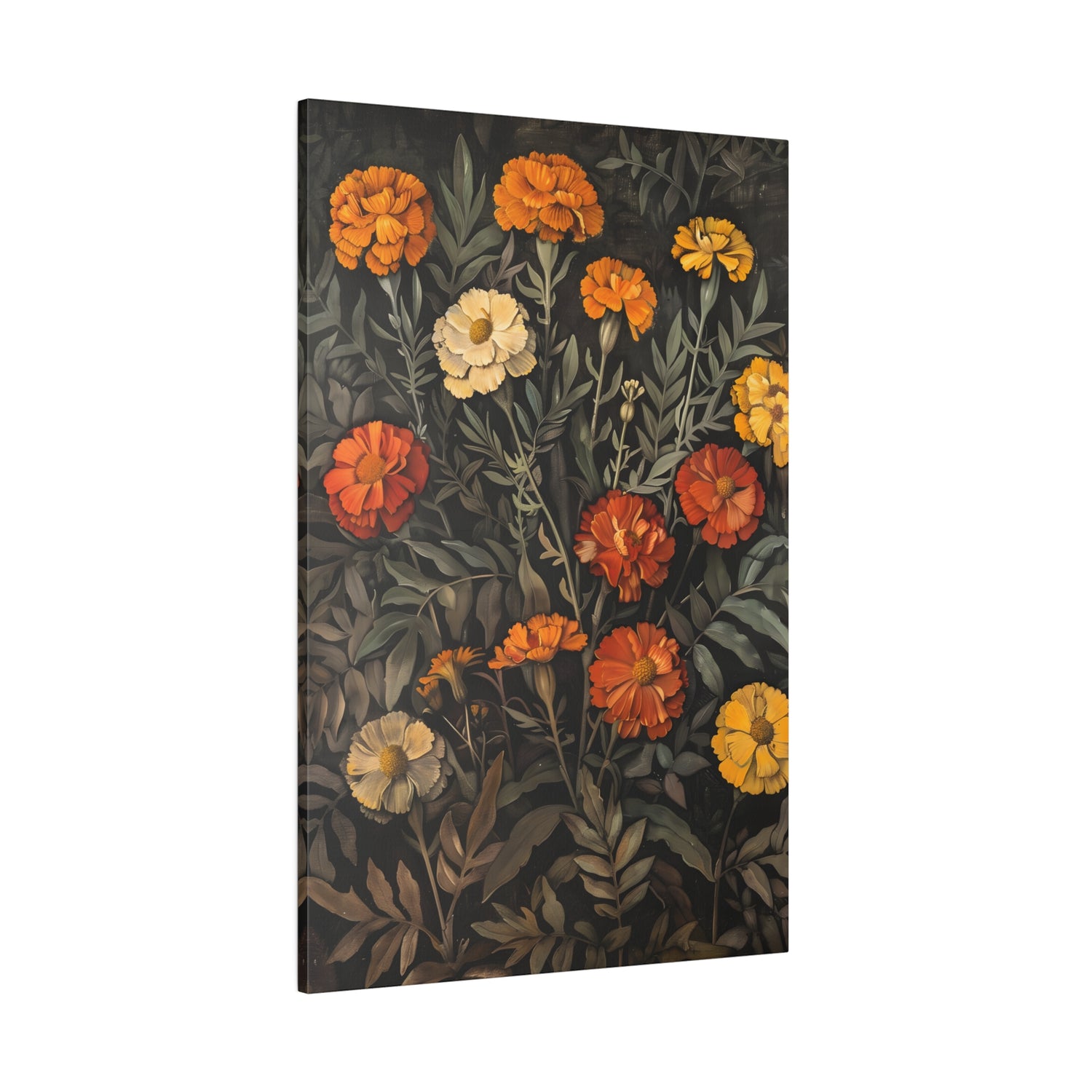 .75&quot; Matte Canvas - Marigold Midnight Garden