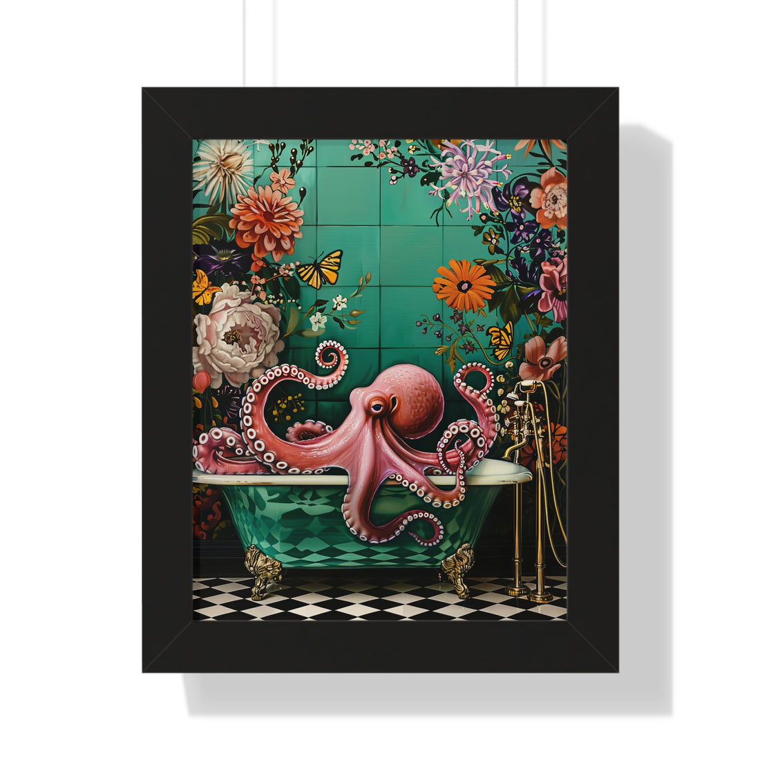Framed Paper Print - Octopus Bath Royale