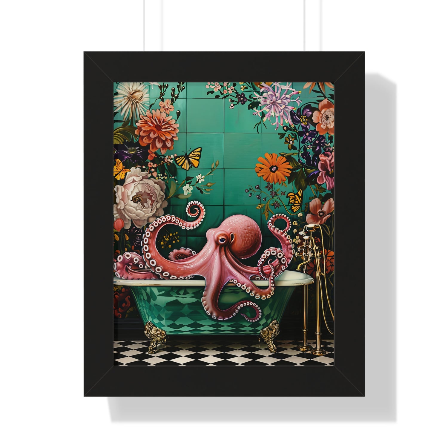 Framed Paper Print - Octopus Bath Royale