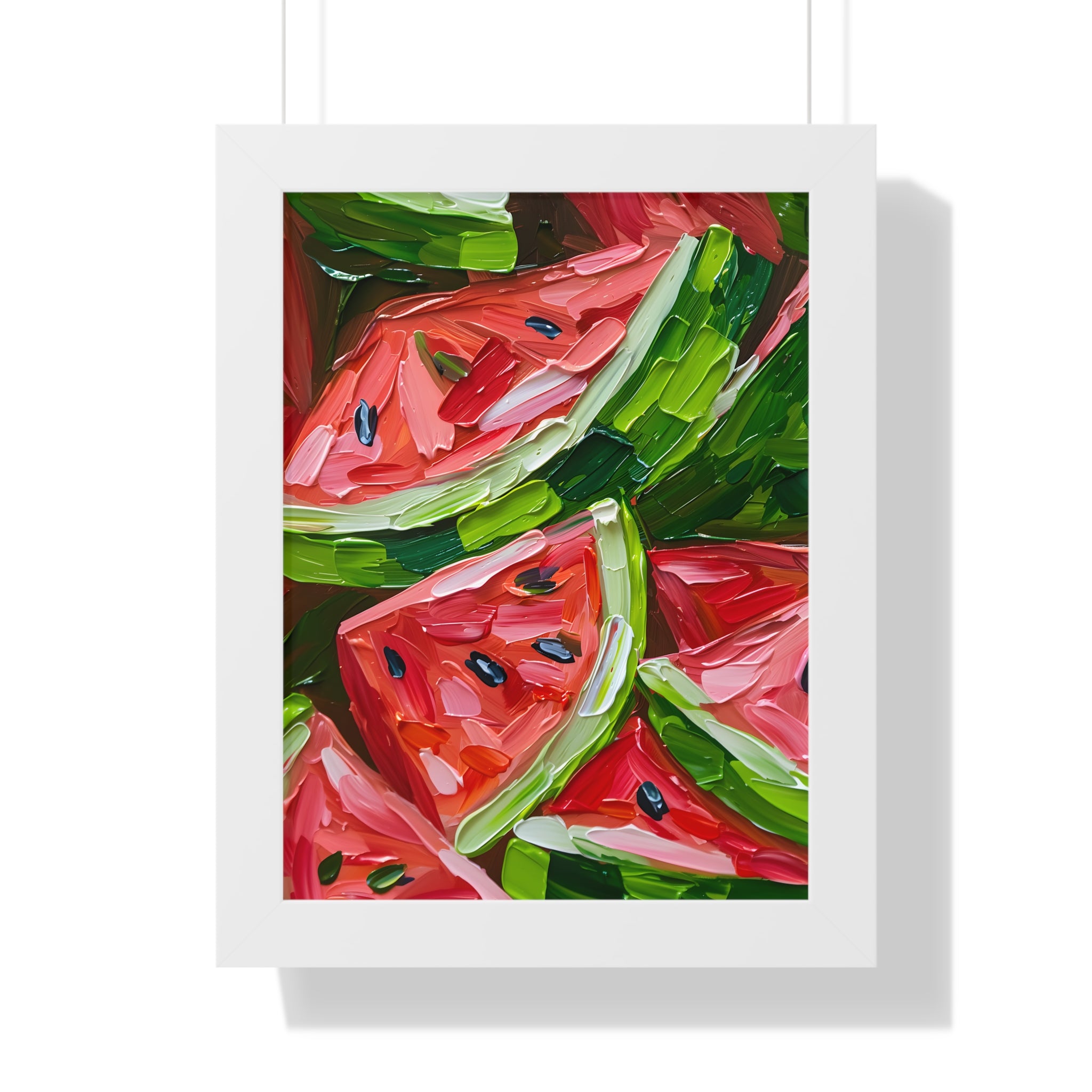 Framed Paper Print - Juicy Watermelon Slices