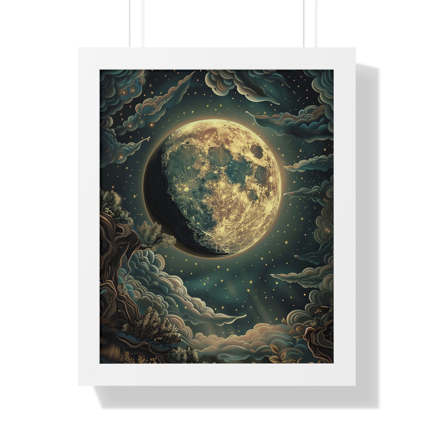 Framed Paper Print - Waxing Gibbous Dreamscape