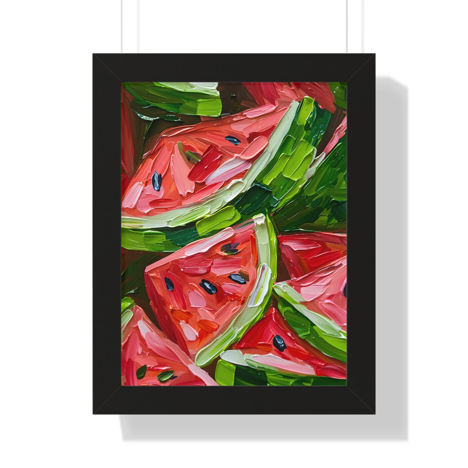 Framed Paper Print - Juicy Watermelon Slices