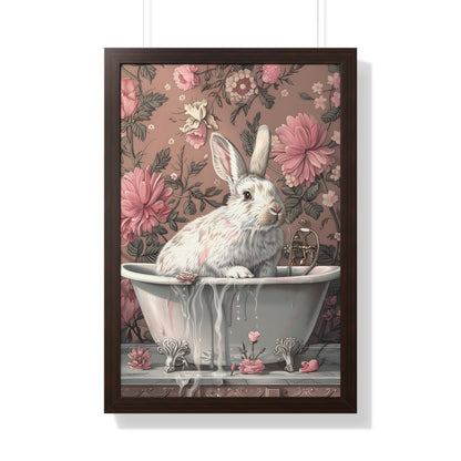 Framed Paper Print - Bathing Bunny Bloom