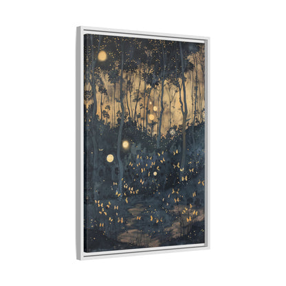 Framed Canvas - Golden Firefly Nightscape