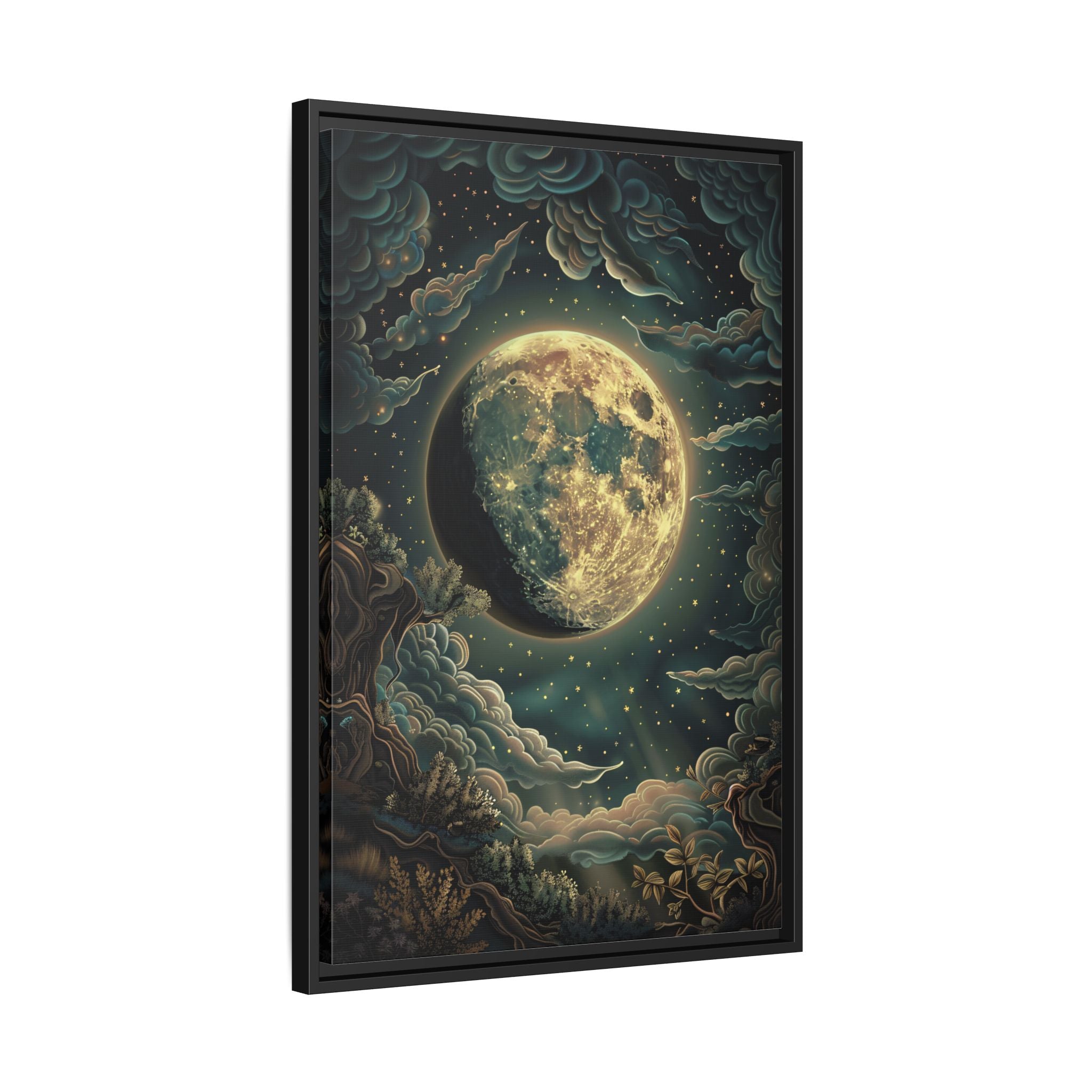 Framed Canvas - Waxing Gibbous Dreamscape