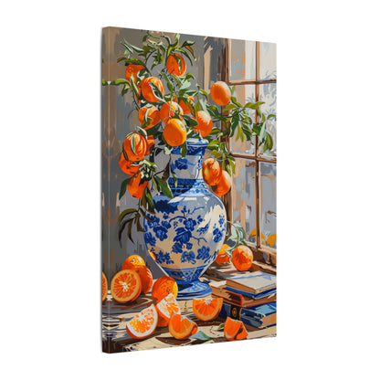 .75" Matte Canvas - Sunlit Citrus &amp; Porcelain