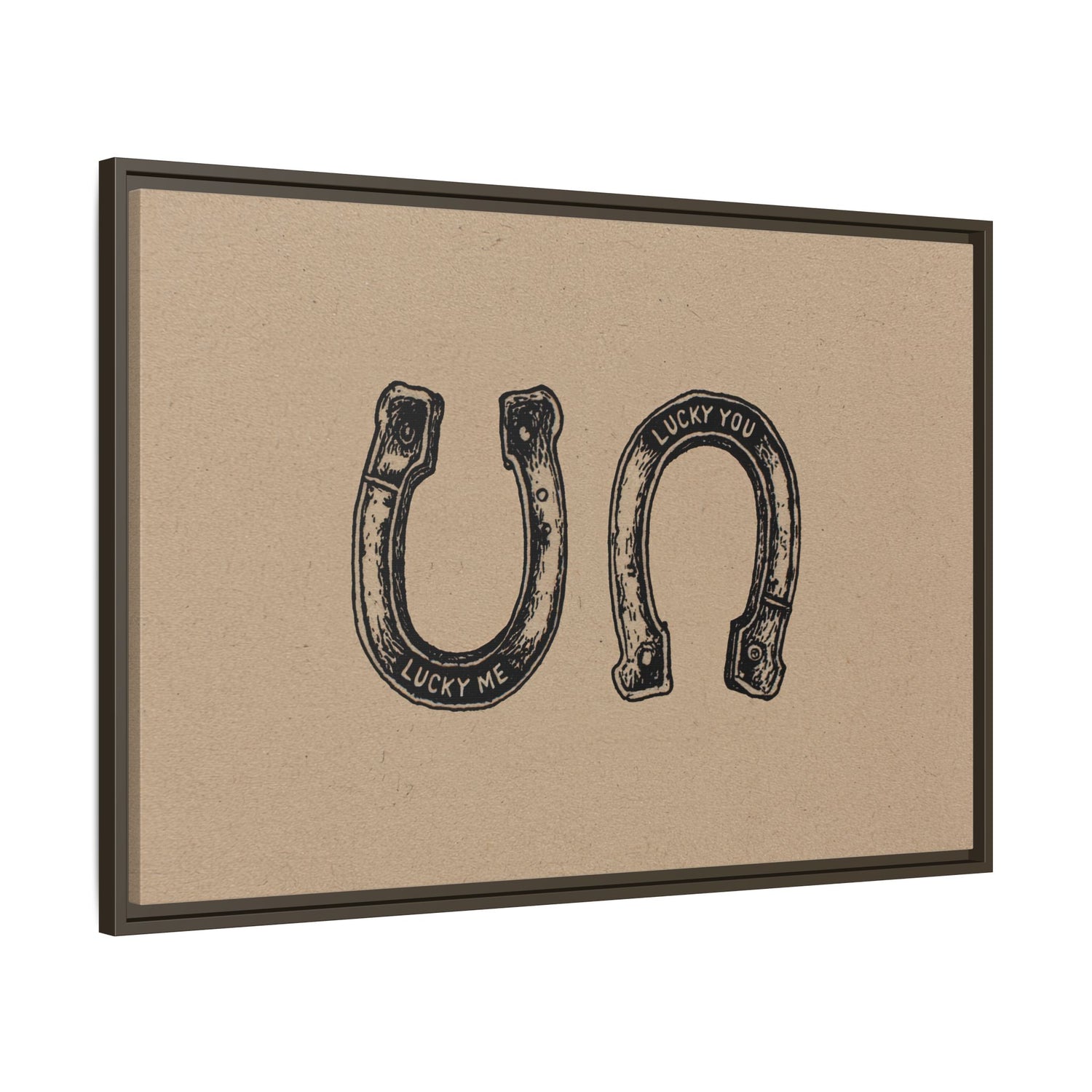 Framed Canvas - Lucky Me Lucky You Horseshoes