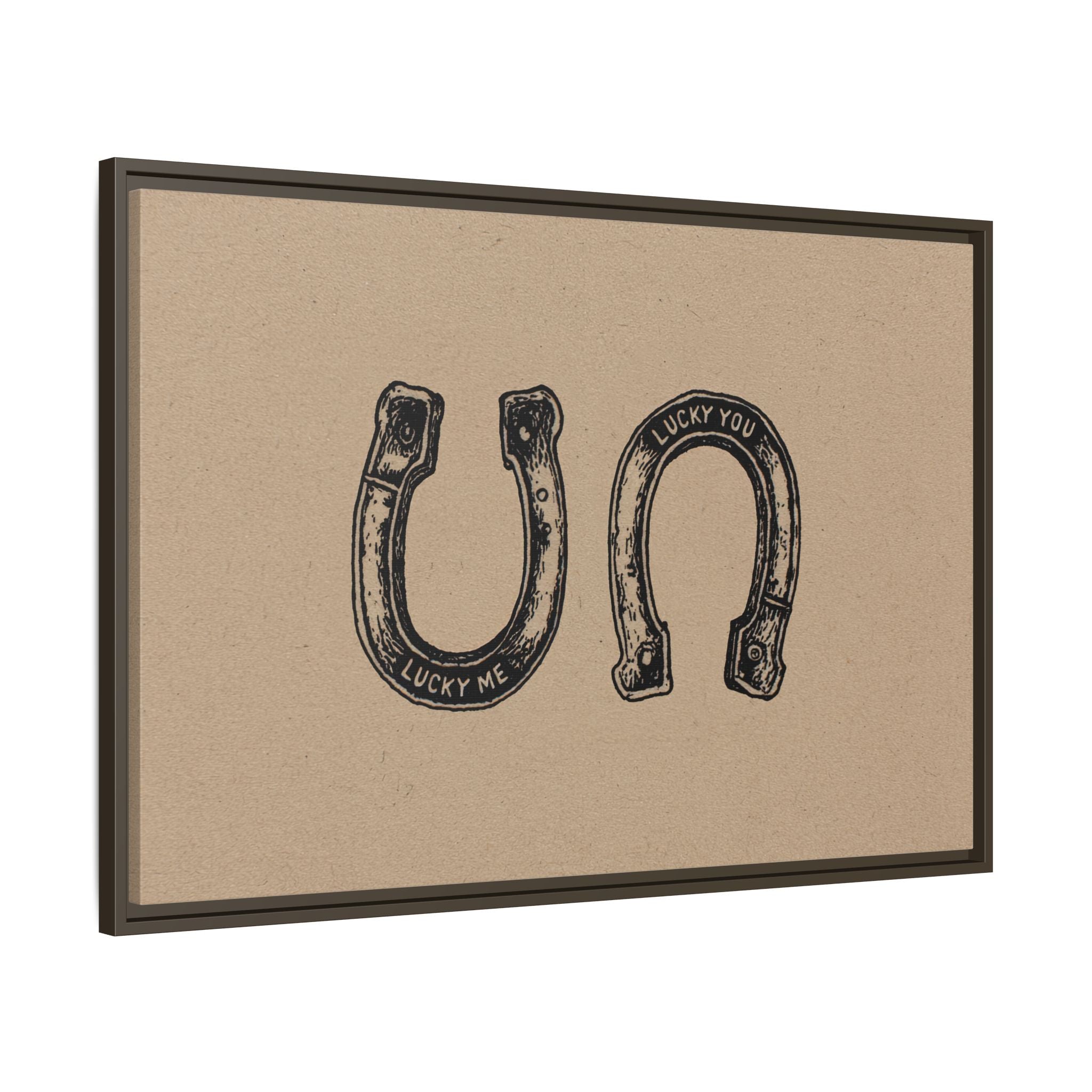 Framed Canvas - Lucky Me Lucky You Horseshoes