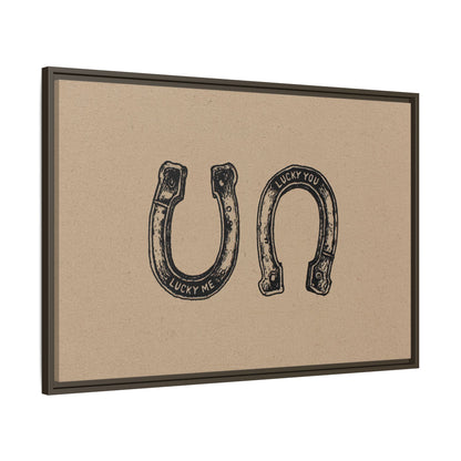 Framed Canvas - Lucky Me Lucky You Horseshoes
