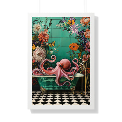 Framed Paper Print - Octopus Bath Royale