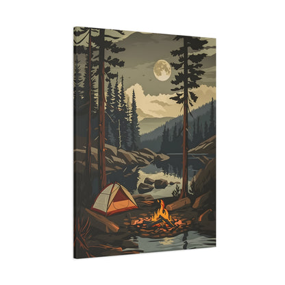 1.25" Matte Canvas - Moonlit Campfire Escape