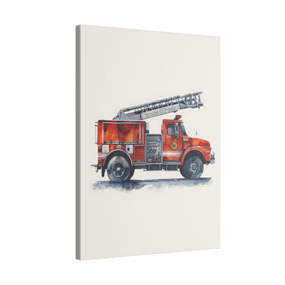 .75" Matte Canvas - Ladder Firetruck Nursery