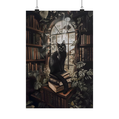 Book Hoarder Feline Gaze