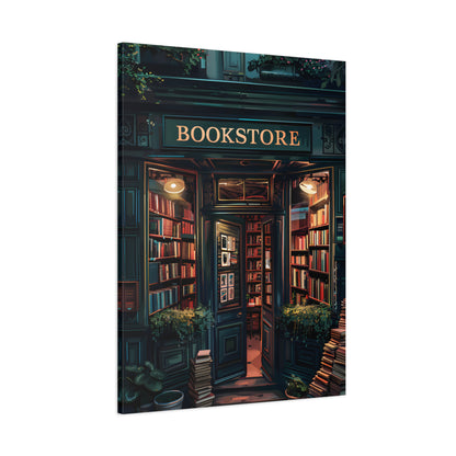 1.25" Matte Canvas - Midnight Bookstore Glow