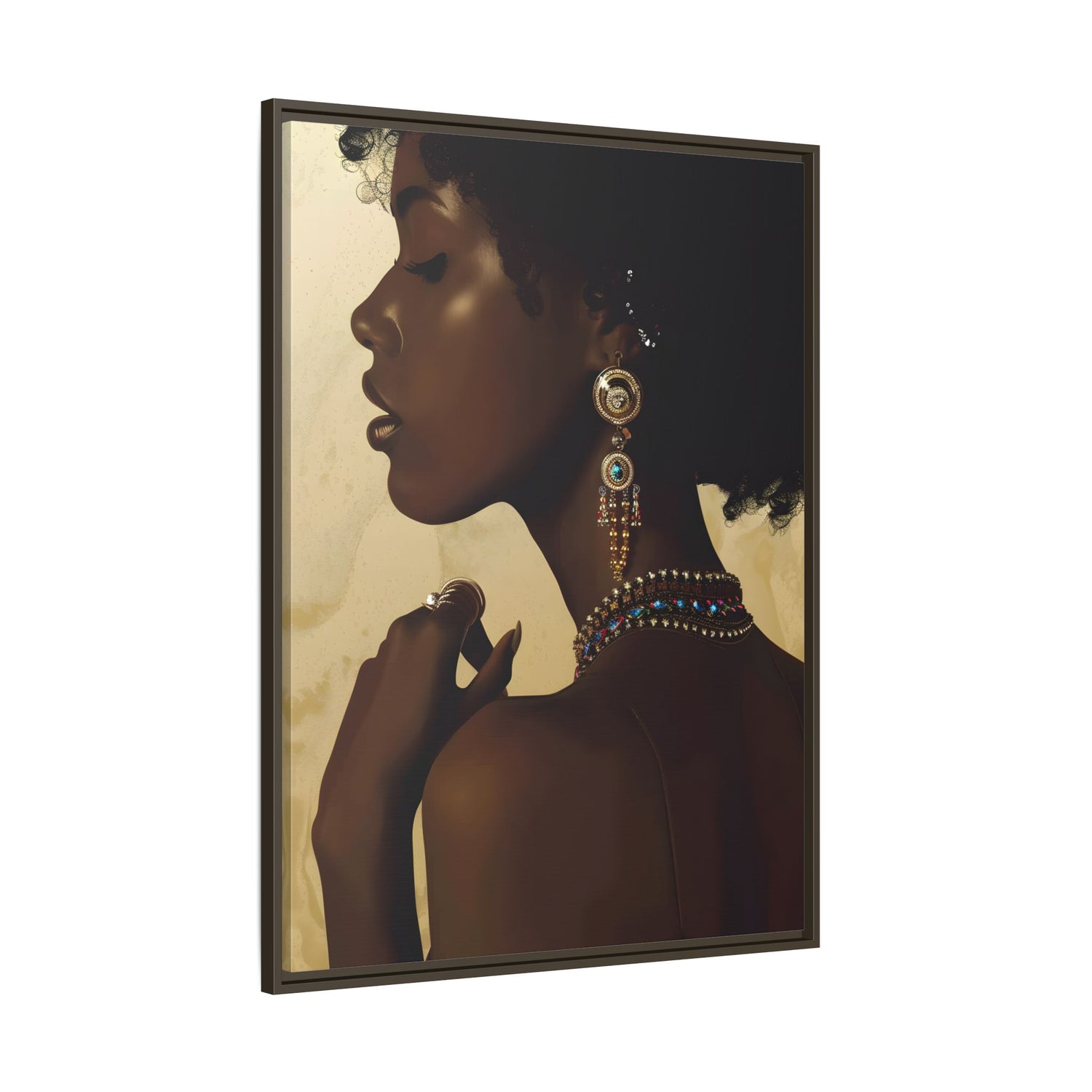 Framed Canvas - Regal Jewel Toned Muse