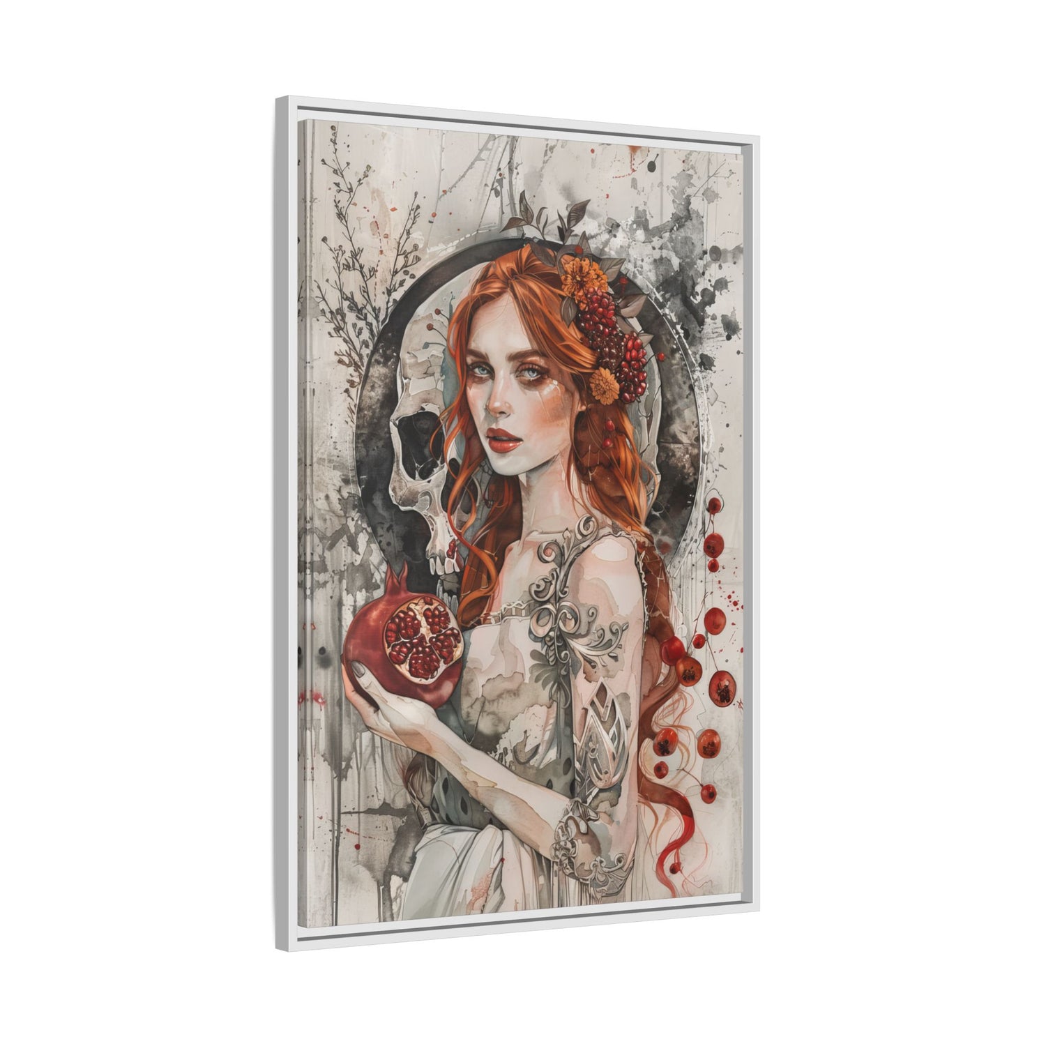 Framed Canvas - Persephone’s Pomegranate Curse