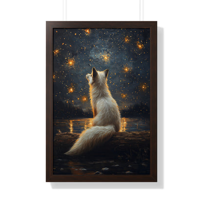 Framed Paper Print - Stargazing Fox Reverie