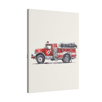 .75&quot; Matte Canvas - Classic Pumper Firetruck