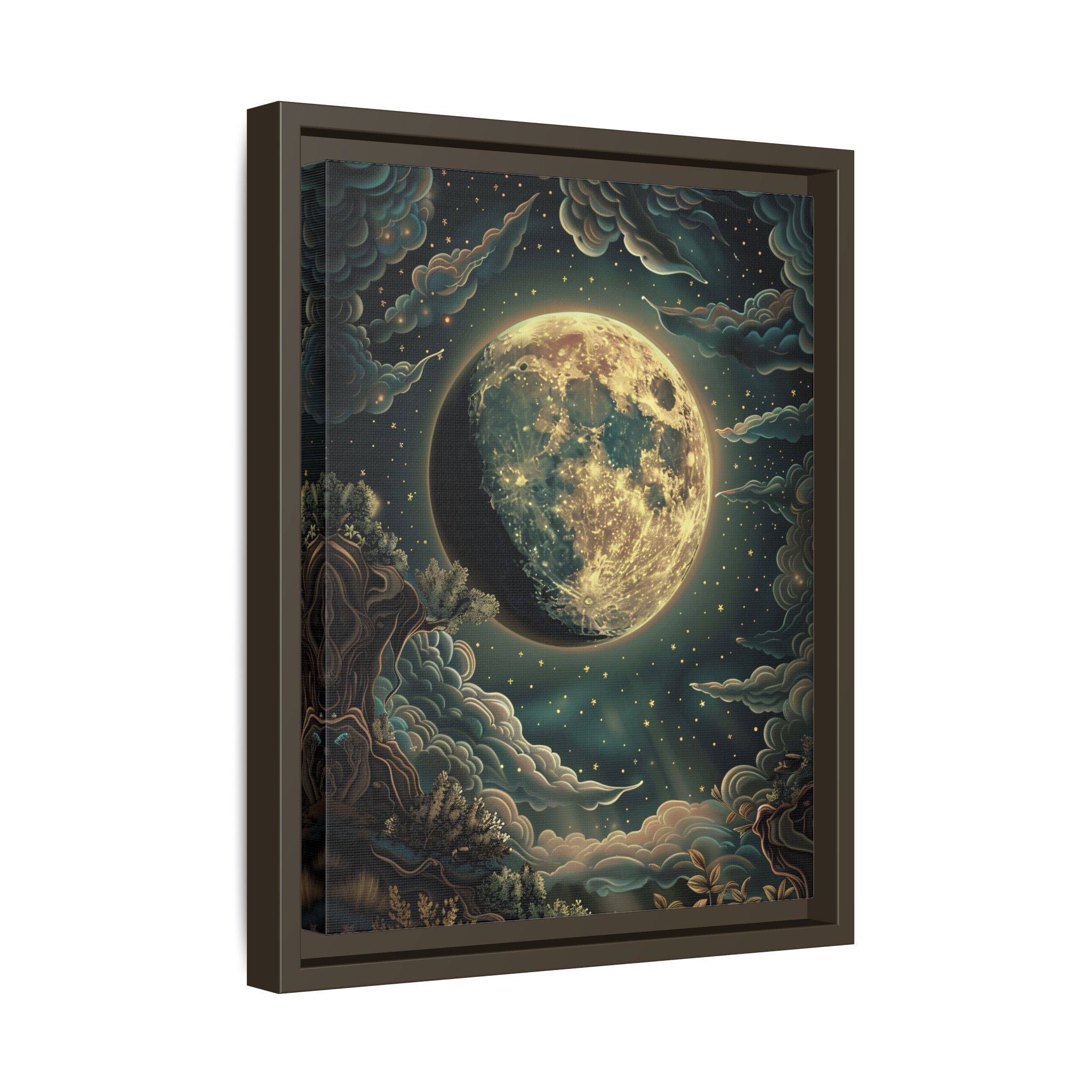 Framed Canvas - Waxing Gibbous Dreamscape