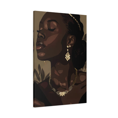 1.25" Matte Canvas - Golden Melanin Muse