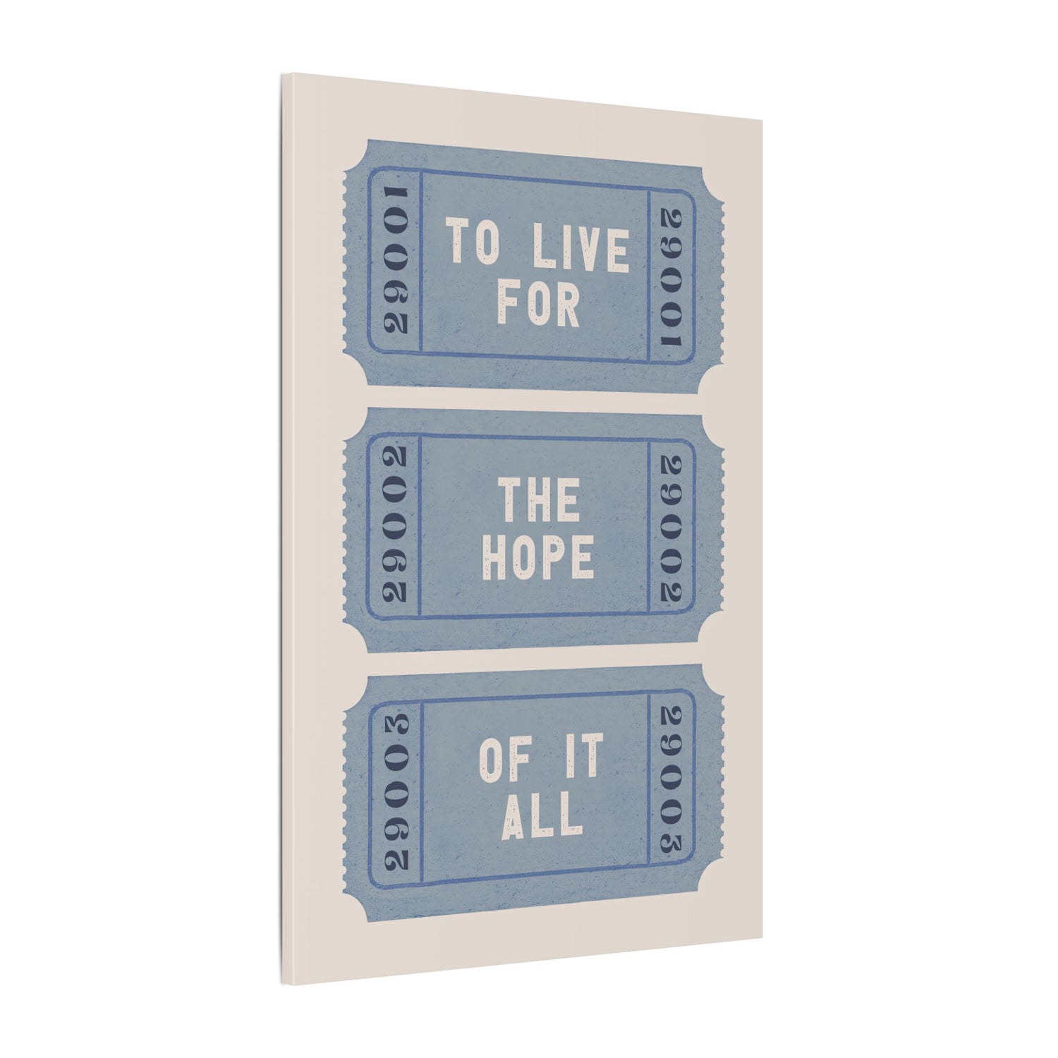 .75" Matte Canvas - The Hope Ticket Trilogy