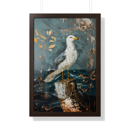 Framed Paper Print - Seagull’s Ocean Perch