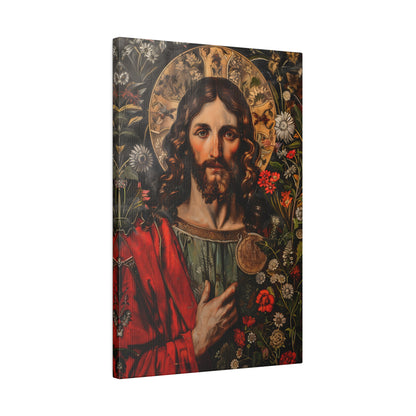 .75" Matte Canvas - Sacred Floral Savior