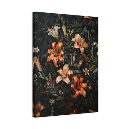 1.25" Matte Canvas - Elegant Blooming Lilies