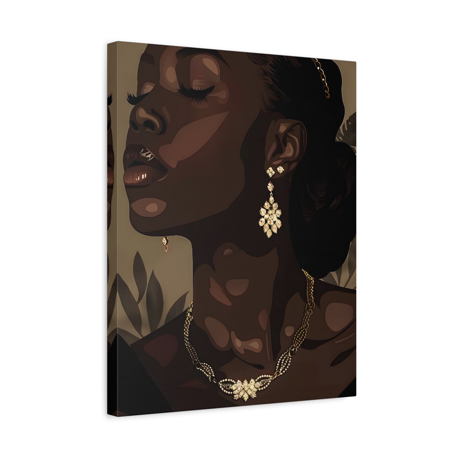 1.25" Matte Canvas - Golden Melanin Muse