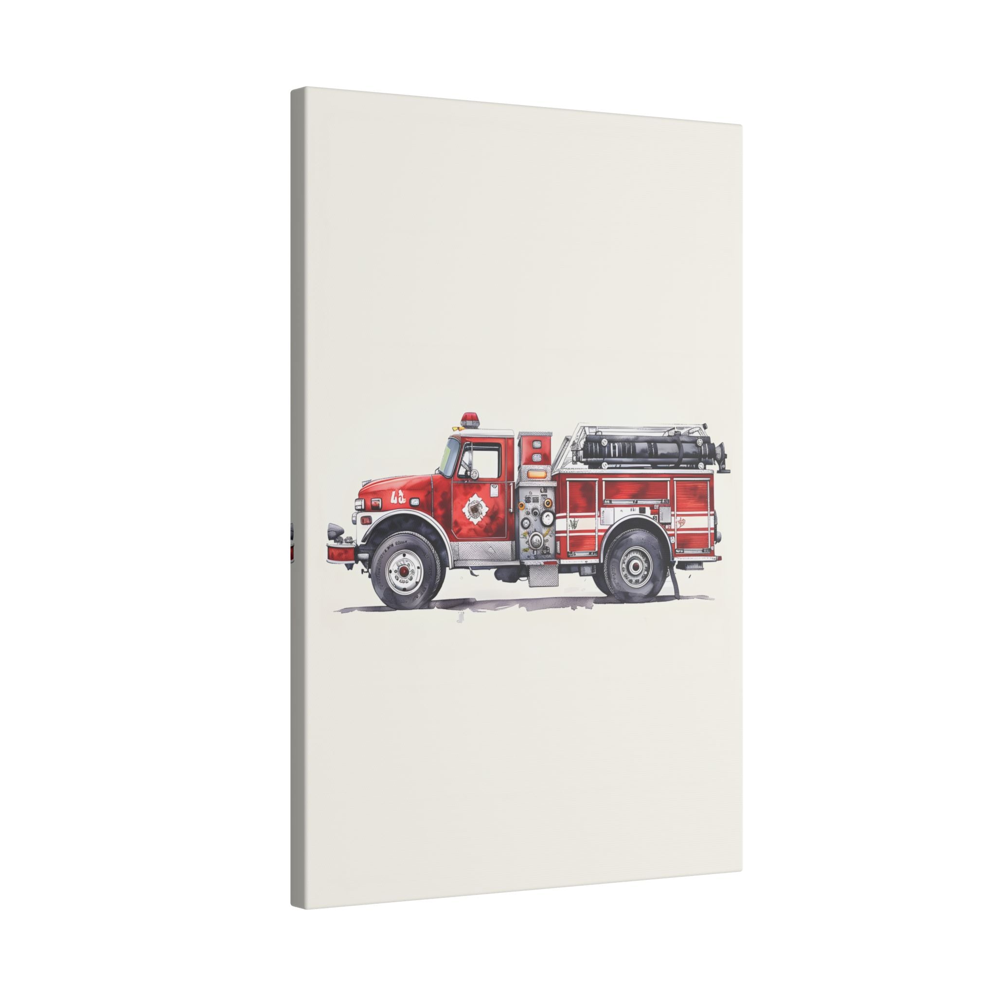 .75&quot; Matte Canvas - Classic Pumper Firetruck