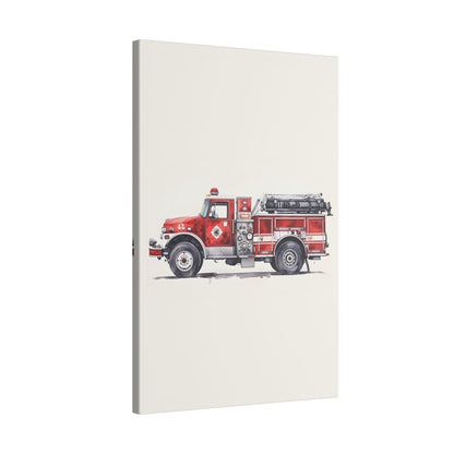 .75&quot; Matte Canvas - Classic Pumper Firetruck