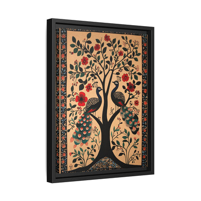 Framed Canvas - Lovers Under Blooming Canopy
