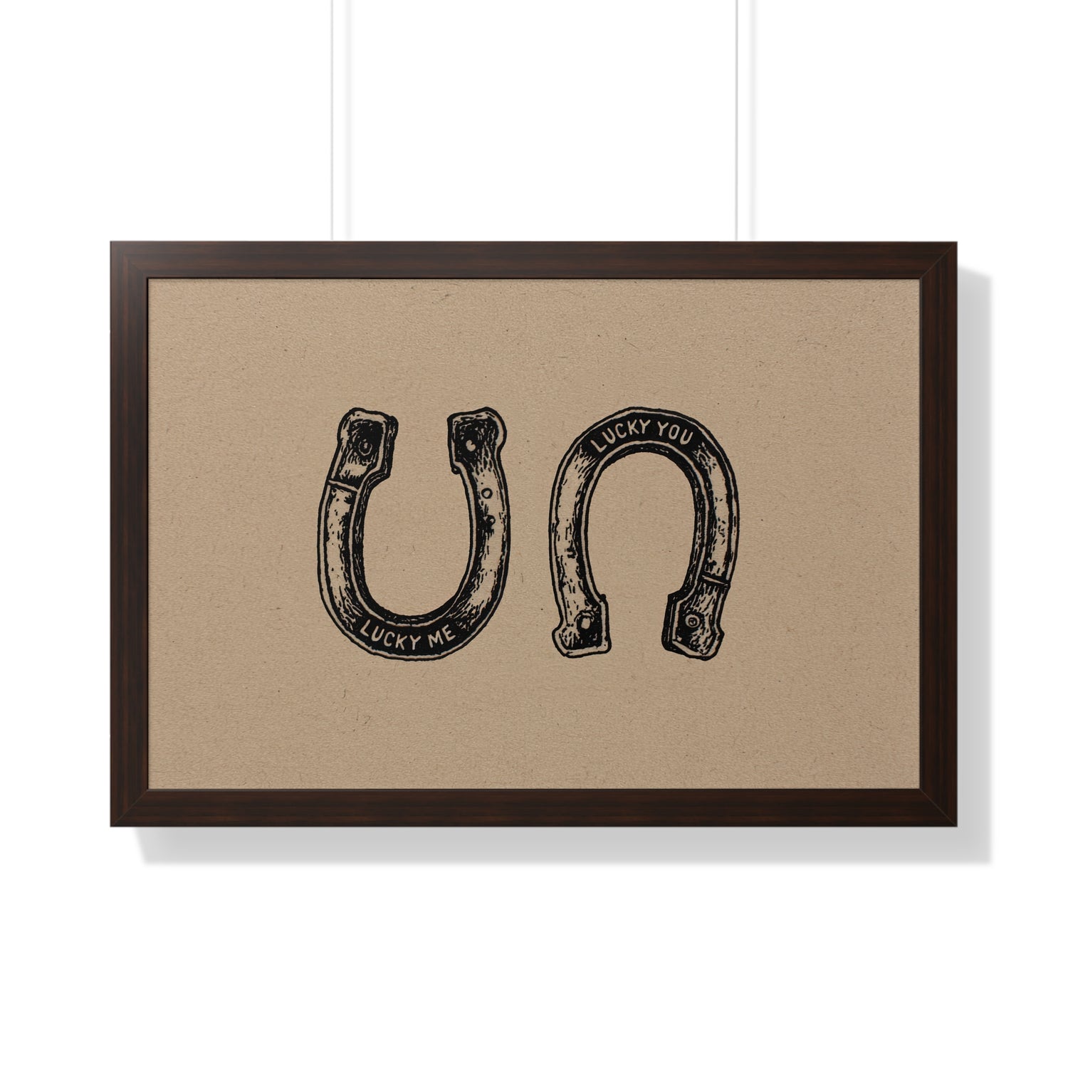 Framed Paper Print - Lucky Me Lucky You Horseshoes
